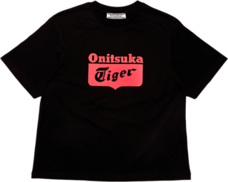 Women's T-Shirt Logo Femmes | PERFORMANCE BLACK/FIERY RED | Vêtements | Onitsuka  Tiger