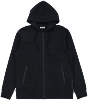 UNISEX SWEAT ZIP HOODIE | Performance Black | Clothing | Onitsuka