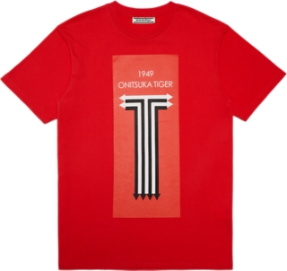 onitsuka tiger t shirt rouge