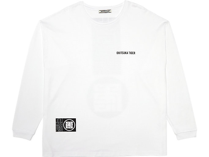 Image 1 of 3 of LONG SLEEVED GRAPHIC TEE color Real White