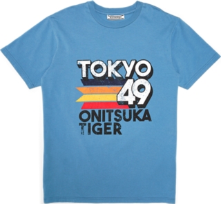 onitsuka tiger t shirt bleu