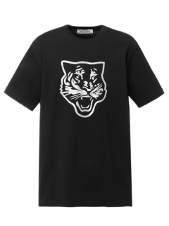 Mosaic Tiger Distressed Black Tee