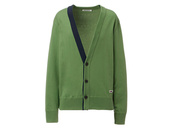 Image 1 of 8 of Unisex Bright Green CARDIGAN MEN'S CLOTHING