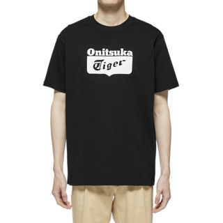 UNISEX LOGO TEE | Black/White | Clothing | Onitsuka Tiger