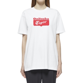 UNISEX LOGO TEE, White/Red, Clothing