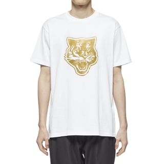 Unisex LOGO GRAPHIC T | White/Gold | UNISEX CLOTHING | Onitsuka Tiger