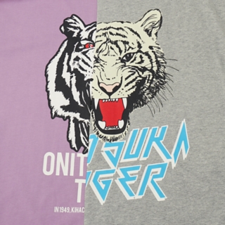 GRAPHIC TEE LAVENDER/ HEATHER GREY