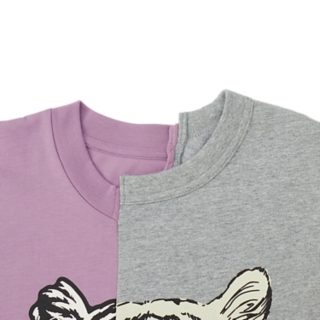 GRAPHIC TEE LAVENDER/ HEATHER GREY
