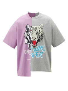 GRAPHIC TEE LAVENDER/ HEATHER GREY