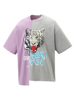 GRAPHIC TEE LAVENDER/ HEATHER GREY