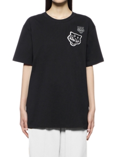 Oversize Black T-shirt Embossed Print