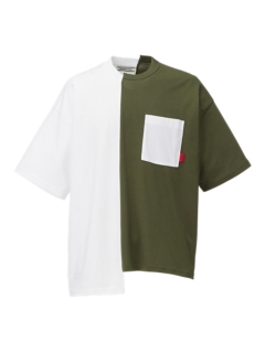 Alternative image view of POCKET TEE,  White/Khaki