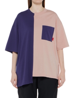 POCKET TEE LIGHT PINK/LIGHT NAVY