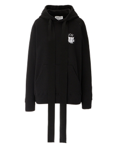 Onitsuka Tiger WASHED ZIP UP HOODIE BLACK 2183B387 Onitsuka Tiger WASHED ZIP UP HOODIE BLACK 2183B387