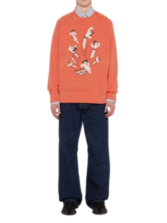 SWEAT-OBERTEIL IM WASHED-LOOK