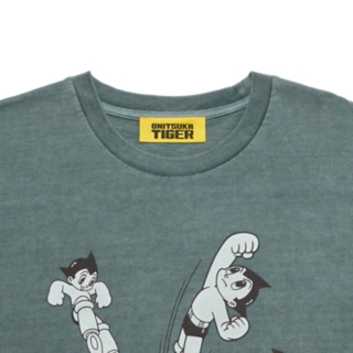 T-SHIRT MET OPDRUK EN VERWASSEN KLEUREN