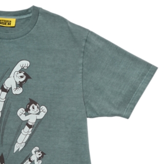 T-SHIRT MET OPDRUK EN VERWASSEN KLEUREN