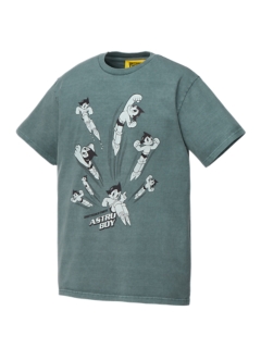 T-SHIRT MET OPDRUK EN VERWASSEN KLEUREN