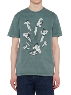 T-SHIRT MET OPDRUK EN VERWASSEN KLEUREN