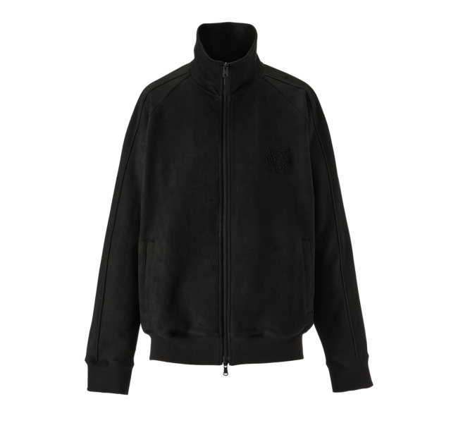 美品　Onitsuka Tiger ジップアップジャケット 黒/白　L Onitsuka Tiger（オニツカタイガー） コート アウター TRACK TOP