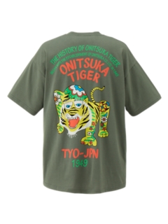 OVERSIZED GRAPHIC T KHAKI/ORANGE
