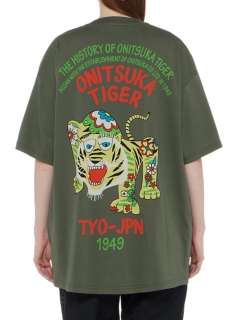 OVERSIZED GRAPHIC T KHAKI/ORANGE