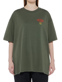 OVERSIZED GRAPHIC T KHAKI/ORANGE