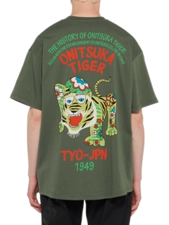 OVERSIZED GRAPHIC T KHAKI/ORANGE