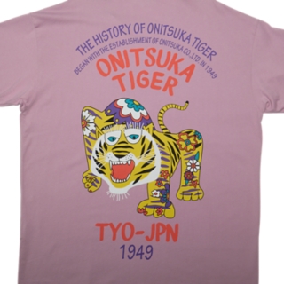 Onitsuka Tiger OVERSIZED GRAPHIC T PURPLE/NEON ORANGE 2183B561
