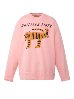 トップス ONITSUKA TIGER WASHED SWEAT TOP WASHED SWEAT TOP - PINK | Onitsuka Tiger Official Store AU