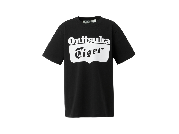 Unisex KIDS LOGO TEE Black White Onitsuka Tiger