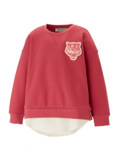 KIDS SWEAT TOP PINK/ BEIGE