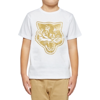 KIDS LOGO GRAPHIC T | White/Gold | Kids' Clothing and Accessories | Onitsuka Tiger