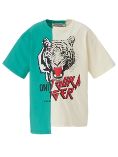 KIDS GRAPHIC TEE GREEN/LIGHT BEIGE