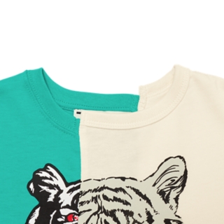KIDS GRAPHIC TEE GREEN/LIGHT BEIGE