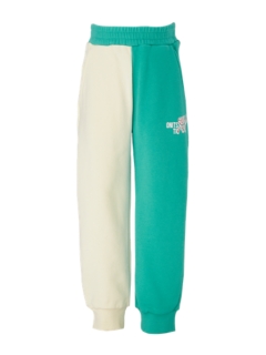KIDS SWEAT PANTS GREEN/LIGHT BEIGE