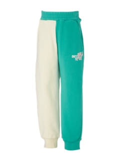 KIDS SWEAT PANTS GREEN/LIGHT BEIGE