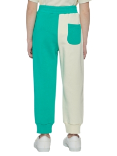 KIDS SWEAT PANTS GREEN/LIGHT BEIGE