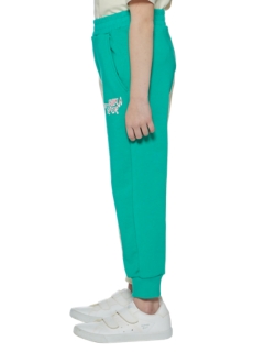 KIDS SWEAT PANTS GREEN/LIGHT BEIGE