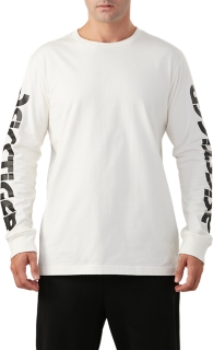 Logo Long Sleeve T-Shirt | Cream | Long Sleeve | ASICS