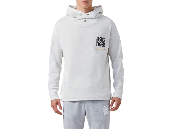 BaselayerSweat Hoodie Real White Heather Hoodies Sweatshirts ASICS