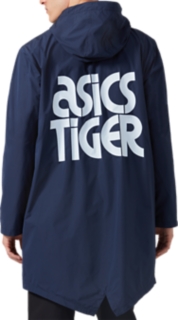 Asics tiger logo hot sale tape long down jacket