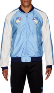 Woven Graphic Full Zip Jacket Arctic Sky スポーツスタイル アシックスタイガー メンズ ウェア Asics