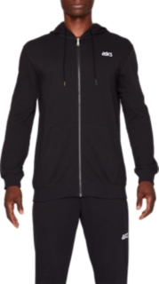 Asics black hoodie sale