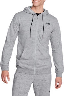 FT OP HD FZ | Piedmont Grey Heather | Hoodies & Sweatshirts | ASICS