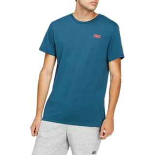 One Point Short Sleeve Tee Magnetic Blue スポーツスタイル アシックスタイガー メンズ ウェア Asics