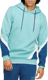 Men's BR FRENCH TERRY PULL OVER HOODIE | Smoke Blue | Jackets & Hoodies​ |  ASICS Australia
