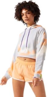 WOMEN'S FRENCH TERRY TIE DYE AOP HOODIE, Image 1 of 6