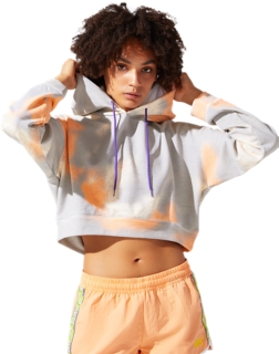 WOMEN'S FRENCH TERRY TIE DYE AOP HOODIE, Image 5 of 6