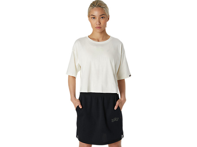Alternative image view of W'S ONE POINT SHORT SLEEVE TEE, Cream